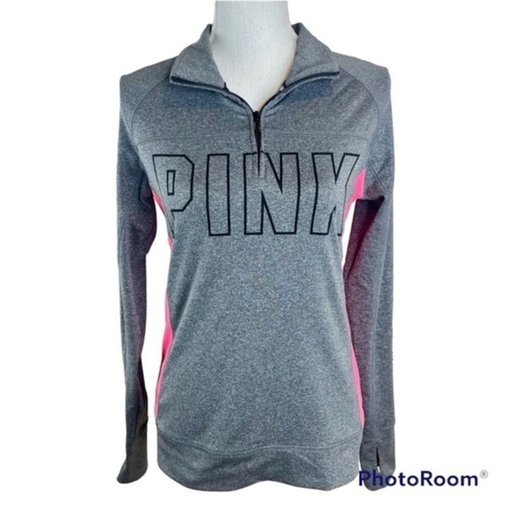 Pink Victoria Secret Unlimited Quarter Zip Athletic Activewear Gym Pullover S